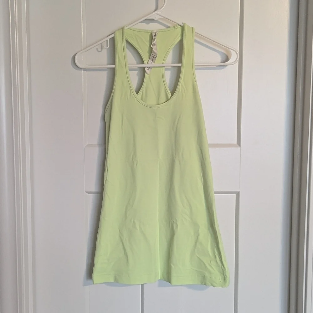 Lululemon Soft Highlighter Yellow Tank Top sz 4